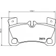Jeu de 4 plaquettes de frein arrière HELLA 8DB 355 014-631 - Visuel 2
