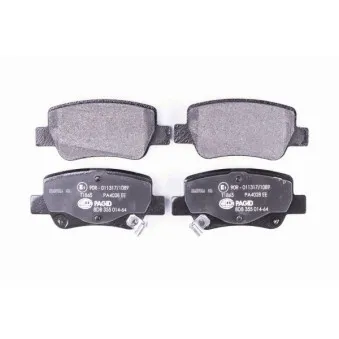 Jeu de 4 plaquettes de frein arrière HELLA 8DB 355 014-641