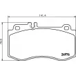 Jeu de 4 plaquettes de frein avant HELLA 8DB 355 014-821 - Visuel 2