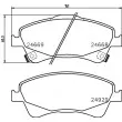 Jeu de 4 plaquettes de frein avant HELLA 8DB 355 014-881 - Visuel 2