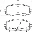 Jeu de 4 plaquettes de frein avant HELLA 8DB 355 014-901 - Visuel 2