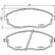 Jeu de 4 plaquettes de frein avant HELLA 8DB 355 014-931 - Visuel 2