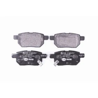 Jeu de 4 plaquettes de frein arrière HELLA 8DB 355 014-991