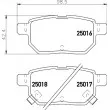 Jeu de 4 plaquettes de frein arrière HELLA 8DB 355 014-991 - Visuel 2