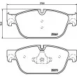 Jeu de 4 plaquettes de frein avant HELLA 8DB 355 015-061 - Visuel 2