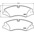 Jeu de 4 plaquettes de frein avant HELLA 8DB 355 015-081 - Visuel 2