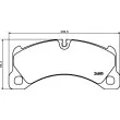 Jeu de 4 plaquettes de frein avant HELLA 8DB 355 015-131 - Visuel 2
