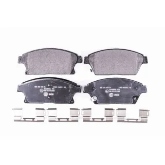 Jeu de 4 plaquettes de frein avant HELLA 8DB 355 015-241