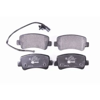 Jeu de 4 plaquettes de frein arrière HELLA 8DB 355 015-301