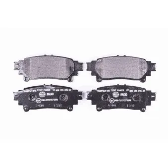 Jeu de 4 plaquettes de frein arrière HELLA 8DB 355 015-371