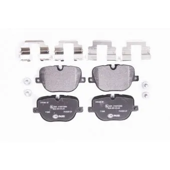 Jeu de 4 plaquettes de frein arrière HELLA 8DB 355 015-451