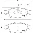 Jeu de 4 plaquettes de frein avant HELLA 8DB 355 015-521 - Visuel 2