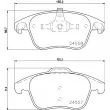 Jeu de 4 plaquettes de frein avant HELLA 8DB 355 015-561 - Visuel 2