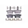 Jeu de 4 plaquettes de frein arrière HELLA 8DB 355 015-611 - Visuel 1