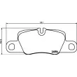 Jeu de 4 plaquettes de frein arrière HELLA 8DB 355 015-651 - Visuel 2