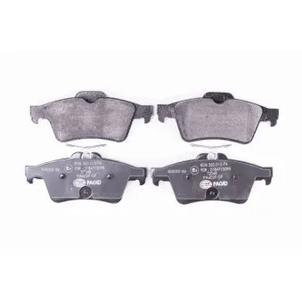 Jeu de 4 plaquettes de frein arrière HELLA 8DB 355 015-741