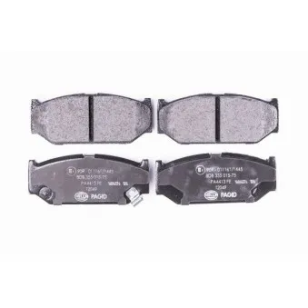 Jeu de 4 plaquettes de frein avant HELLA 8DB 355 015-751