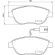 Jeu de 4 plaquettes de frein avant HELLA 8DB 355 015-791 - Visuel 2
