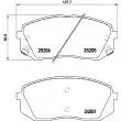 Jeu de 4 plaquettes de frein avant HELLA 8DB 355 015-841 - Visuel 2
