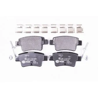 Jeu de 4 plaquettes de frein arrière HELLA 8DB 355 015-861