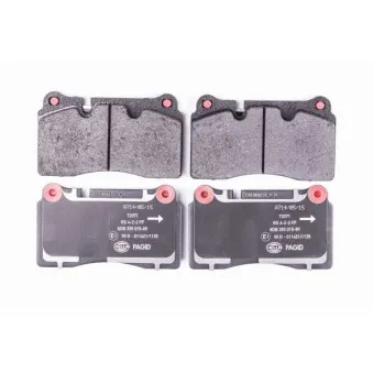 Jeu de 4 plaquettes de frein avant HELLA 8DB 355 015-891