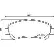 Jeu de 4 plaquettes de frein avant HELLA 8DB 355 015-911 - Visuel 2