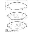 Jeu de 4 plaquettes de frein avant HELLA 8DB 355 015-921 - Visuel 2