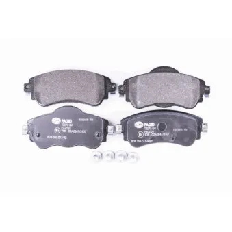 Jeu de 4 plaquettes de frein avant HELLA 8DB 355 015-931
