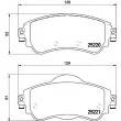 Jeu de 4 plaquettes de frein avant HELLA 8DB 355 015-931 - Visuel 2
