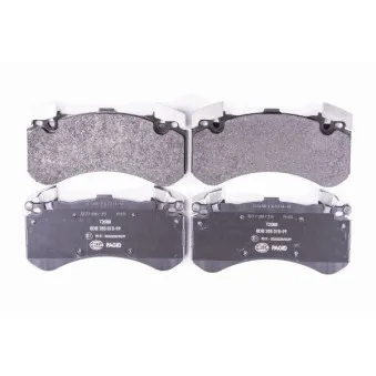 Jeu de 4 plaquettes de frein avant HELLA 8DB 355 015-991