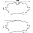 Jeu de 4 plaquettes de frein arrière HELLA 8DB 355 016-001 - Visuel 2
