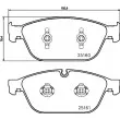 Jeu de 4 plaquettes de frein avant HELLA 8DB 355 016-021 - Visuel 2