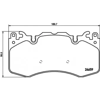 Jeu de 4 plaquettes de frein avant HELLA 8DB 355 016-151
