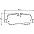 Jeu de 4 plaquettes de frein arrière HELLA 8DB 355 016-181 - Visuel 2