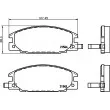 Jeu de 4 plaquettes de frein avant HELLA 8DB 355 016-341 - Visuel 2