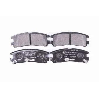 Jeu de 4 plaquettes de frein arrière HELLA 8DB 355 016-591