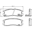 Jeu de 4 plaquettes de frein arrière HELLA 8DB 355 016-591 - Visuel 2