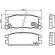 Jeu de 4 plaquettes de frein arrière HELLA 8DB 355 016-621 - Visuel 2