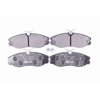 Jeu de 4 plaquettes de frein avant HELLA 8DB 355 016-651