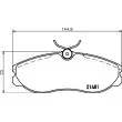 Jeu de 4 plaquettes de frein avant HELLA 8DB 355 016-651 - Visuel 2