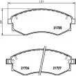 Jeu de 4 plaquettes de frein avant HELLA 8DB 355 016-691 - Visuel 2
