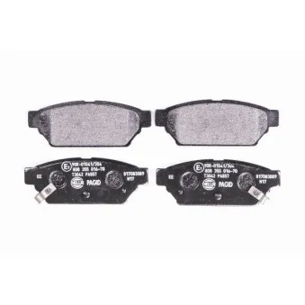 Jeu de 4 plaquettes de frein arrière HELLA 8DB 355 016-701