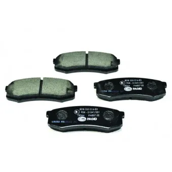 Jeu de 4 plaquettes de frein arrière HELLA 8DB 355 016-831