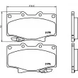 Jeu de 4 plaquettes de frein avant HELLA 8DB 355 016-871 - Visuel 2