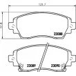 Jeu de 4 plaquettes de frein avant HELLA 8DB 355 017-101 - Visuel 2