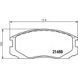 Jeu de 4 plaquettes de frein avant HELLA 8DB 355 017-161 - Visuel 2