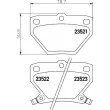 Jeu de 4 plaquettes de frein arrière HELLA 8DB 355 017-221 - Visuel 2