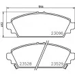 Jeu de 4 plaquettes de frein avant HELLA 8DB 355 017-261 - Visuel 2