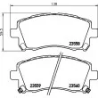 Jeu de 4 plaquettes de frein avant HELLA 8DB 355 017-291 - Visuel 2