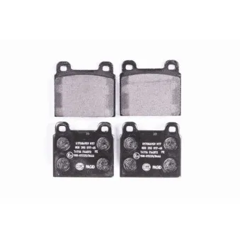 Jeu de 4 plaquettes de frein avant HELLA 8DB 355 017-451